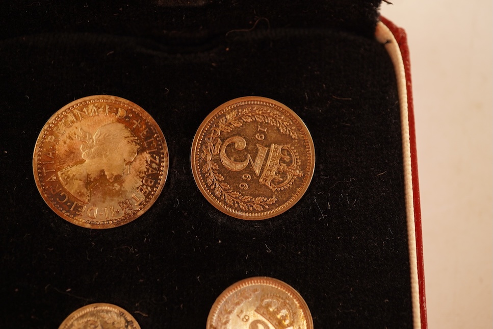 British coins, Elizabeth II, maundy set, 1d-4d, 1966, lustrous, UNC